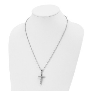 Chisel Stainless Steel Polished Crucifix Pendant on a 22" Ball Chain Necklace - 1 of 4