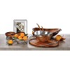 Nambe Braid Large Acacia Wood Serving Tray with Metal Alloy Handles, Platters for Serving Snacks, Food, Cookies,Natural - 3 of 4