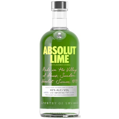 Absolut Lime Vodka - 750ml Bottle