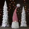 Northlight Plush Gnome Head with Striped Hat Christmas Decoration - 19" - Red and White - 2 of 4