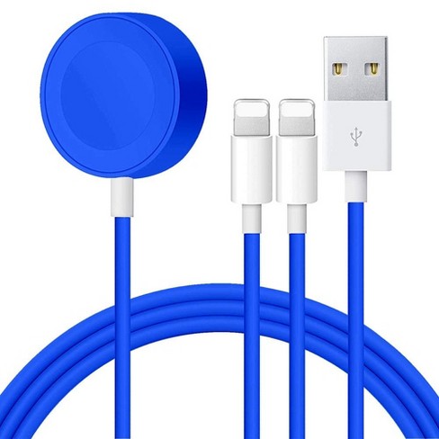 Link Magnetic Charger 3 In 1 Usb Cable For Apple Watch Iphone Charges 2 Iphones And 1 Apple Watch At The Same Time Blue Target