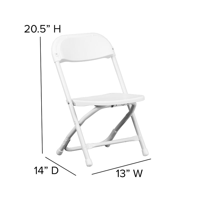 Emma and Oliver 2 Pack Kids Plastic Folding Chair Daycare Home School Furniture, 3 of 8
