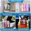 Sorbus Tumbler & Travel Mug Storage Rack – Versatile Organizer for Fridge, Oven, or Wall – Adjustable Mount - 4 of 4