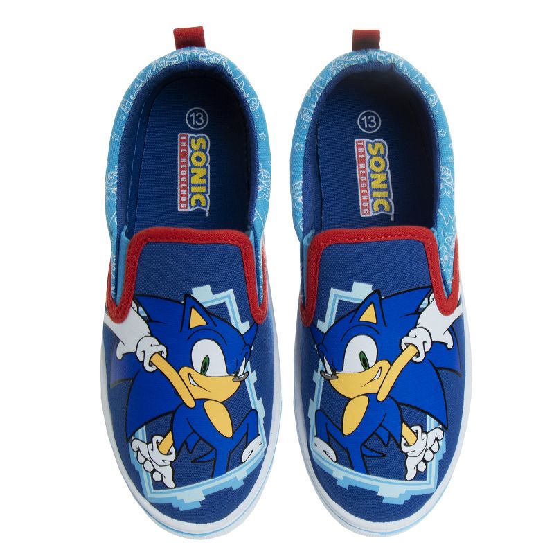 Sonic the Hedgehog Boys Slip On Canvas Sneakers (Little Kids), 1 of 9