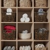 Casafield Set of 4 Water Hyacinth Storage Baskets with Handles, 12" x 9" x 6" Rectangular Storage Bins for Shelves, Blankets, Laundry Organization - 3 of 4
