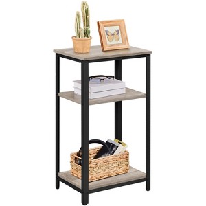 Yaheetech Tall End Table Accent Table, 30 in Industrial Side Table with Strong Wooden Shelves - 1 of 4