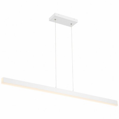 Matte White Aluminum LED Linear Pendant Light