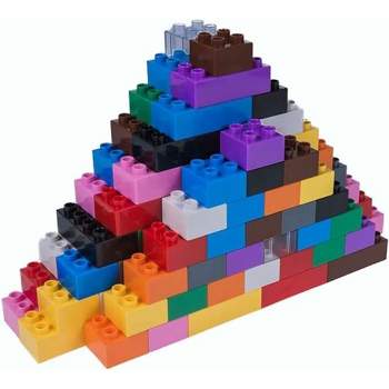 Strictly Briks Large Building Blocks for Kids and Toddlers, 100% Compatible with All Major Brands, 12 Rainbow Colors, (108 Pieces)
