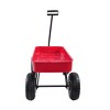 Racxily Garden cart Reuniong Railing, solid Wheels, All Terrain Cargo Wagon with 280lbs Weight Capacity - 3 of 4