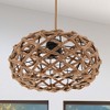 DORESshop Farmhouse 1-Light Global Pendant Light with Jute Rope Shade, E26 Socket, 5m Cord and Button Switch, No Bulbs Included - 2 of 4