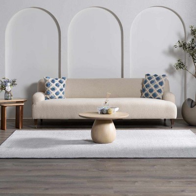Hauteloom Isako Blue & Gray Solid Washable Area Rug