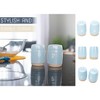 Nat & Jules Raw Bottom Ice Blue 3 x 2 Ceramic Salt and Pepper Shaker 2 Piece Set - 3 of 4
