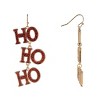 Hallmark Red Glitter Enamel Ho Ho Ho Earrings - 3 of 4