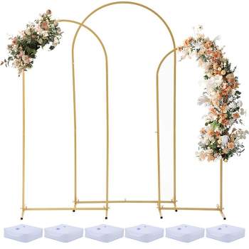 Gold Arch Backdrop Stand  Metal Wedding Arch Stand Gold Arched Frame for Ceremony Outdoor Indoor Decoration