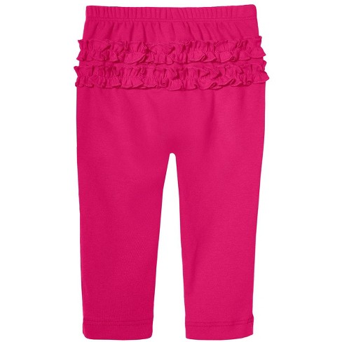 Hot Pink Ruffle Leggings - Hot Pink Icings - gorgeous knit ruffle leggings  - size NB to 10