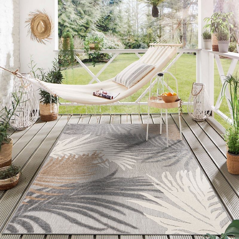World Rug Gallery Tropical Floral Indoor/Outdoor Area Rug, 3 of 13