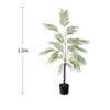 4Ft Tall Triple Fake Palm Tree in Pot Artificial Palm Tree UV Sun Resistant Tropical Floor Faux Plant for House Indoor Outdoor Office Living Room Bed - 3 of 4