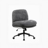 Kumasinova Widened Cross-Legged Office Chair,Swivel Armless Chair with Adjustable Height,Ergonomic Desk Chair for Home Office,Vanity,Bedroom - 3 of 4