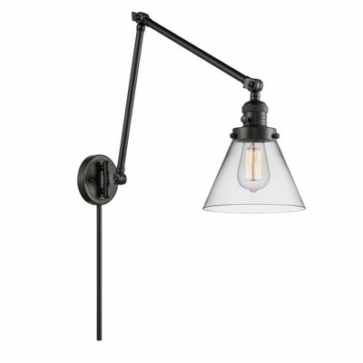 Cone - 1 Light Swing Arm Wall Sconce In Industrial Style-30 Inches Tall and 8 Inches Wide