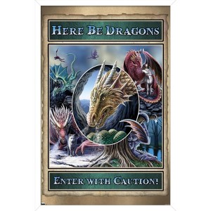 Trends International Lisa Parker - Here Be Dragons Framed Wall Poster Prints - 1 of 4