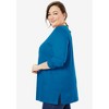 Woman Within Plus Size Perfect Long-Sleeve Henley Tee - 4 of 4