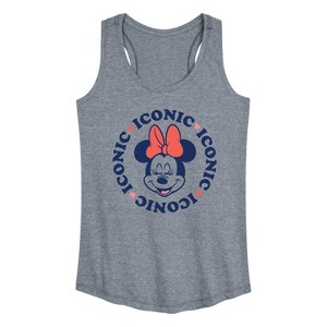 Women's - Disney - Minnie Iconic Repeated Graphic Racerback Tank - 1 of 4