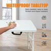 4 FT Portable Folding Table, Heavy Duty Fold in Half Utility Table with Handle, Adjustable Height Folding Table for Picnic Party Camping and Party - 4 of 4