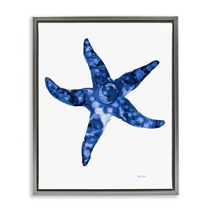 Stupell Industries Casual Starfish Beach Ocean Sea Life Painting Floating Frame Canvas Art, Gray, 17" x 21" - 1 of 4