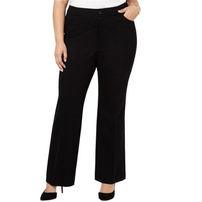 Anne Klein Womens Flare Casual Wide Leg Pants