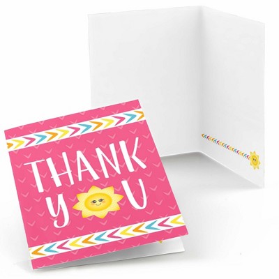 Big Dot of Happiness You Are My Sunshine - Baby Shower or Birthday Party Thank You Cards (8 count)