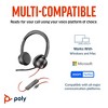 Poly Blackwire 8225 Stereo Microsoft Teams Certified USB-C Headset +USB-C/A Adapter - 2 of 4
