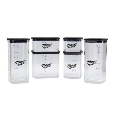 Mason Craft & More Set of 6 Stackable Food Storage Containers