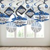 Big Dot of Happiness Blue Basketball - Let The Madness Begin - College Basketball Party Hanging Decor - Party Decoration Swirls - Set of 40 - 3 of 4