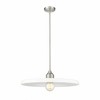 Paloma 24" Modern One-Light Pendant - Dimmable Opal Glass & Steel Design - 3 of 4