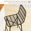 Rattan Counter Bar Stools Set of 2, 26" Counter Height Barstools with Back, Bar Chairs for Kitchen Island - 4 of 4