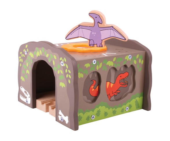 Bigjigs Rail T-Rex Tunnel Wooden Railway Train Set Accessory
