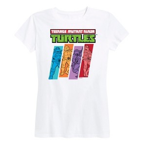 Women's - Teenage Mutant Ninja Turtles - Color Stripes Short Sleeve Graphic T-Shirt - 1 of 4