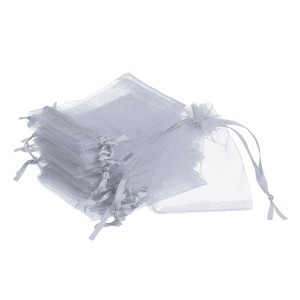 Unique Bargains Drawstring Mini Gift Candy Christmas Party Wedding Organza Bags 50 Pcs - 1 of 4