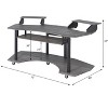 NicBex Home Office Desk 40" L Morden Music Desk with 2 Desk Shelves, Wheels, Keyboard Tray and Wooden Desktop for Study and Work - 4 of 4