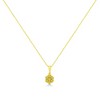 Silver Prong Set Color Treated Diamond Floral Cluster Pendant Necklace - 4 of 4
