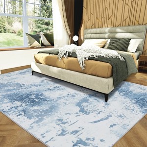 Washable Soft Area Rug, 2x3 Modern Abstract Design Rugs, Stain Resistant Foldable Carpet Non-Shedding Floor Mat with Non-Slip Backing - 1 of 4
