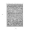 Silver Gray And Pewter Oriental Washable Indoor Outdoor Area Rug - 3 of 4