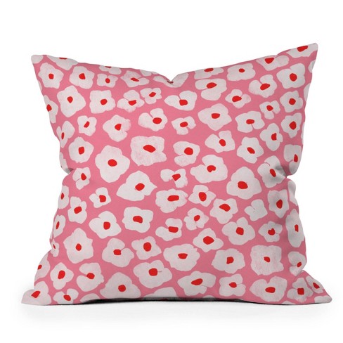 16 x16 Garima Dhawan Hydrangea Square Throw Pillow Pink Deny Designs Indoor Removable Cover Machine Washable Target