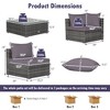 Tangkula 7PCS Patio Rattan Sectional Sofa Set Outdoor Furniture Set w/ Cushions - 2 of 4