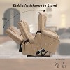 Coucheta Oversized Faux Leather Power Lift Recliner - Massage and Heat for Elderly, with Pockets for Living Room,Large - 4 of 4