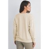 Hello Miz Women's V Neck Long Sleeve Front Pocket Maternity Sweatshirt Top - 3 of 4
