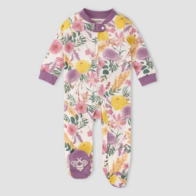 Image of Burt's Bees Baby® Baby Rustic Floral Sleep N' Play - Mauve 0-3M