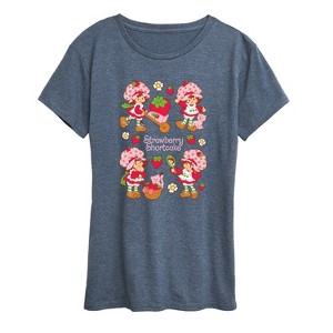 Women's - Strawberry Shortcake - Vintage Grid Short Sleeve Graphic T-Shirt - 1 of 4