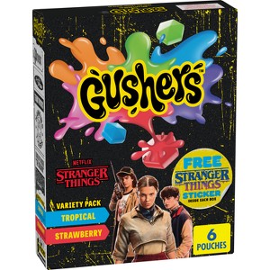 Fruit Gushers Fruit Flavored Snacks Variety Pack - 4.8oz/6ct - 1 of 4