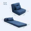 CAVINAS Polyester Convertible Lazy Sofa Chair,Folding Upholstered Lounge Chair with Adjustable Backrest,Modern Sofa Chair for Living Room - 3 of 4